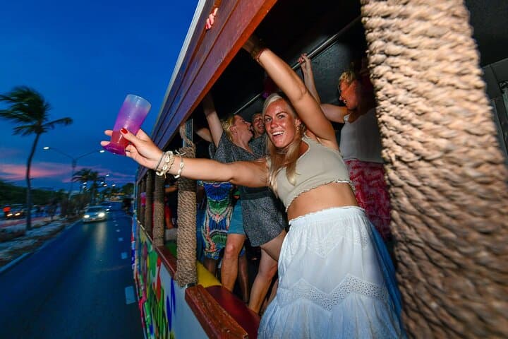 Nightlife Barhopping Tour with DJ and Dancing on Party Bus in Aruba photo highlight 13