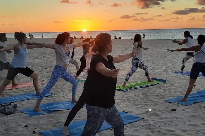 Yoga Class and Wine in Eagle Beach photo highlight 1