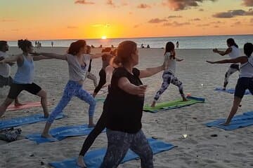 Yoga Class and Wine in Eagle Beach in destination